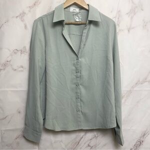 Nwot Have Los Angeles Oversized Sheer V-Neck Button Down Shirt - A47